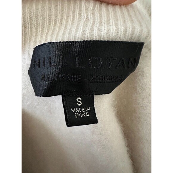 Nili Lotan Cashmere Jogger Sweatpants Drop Crotch White Drawstring Women's Small - Picture 7 of 8